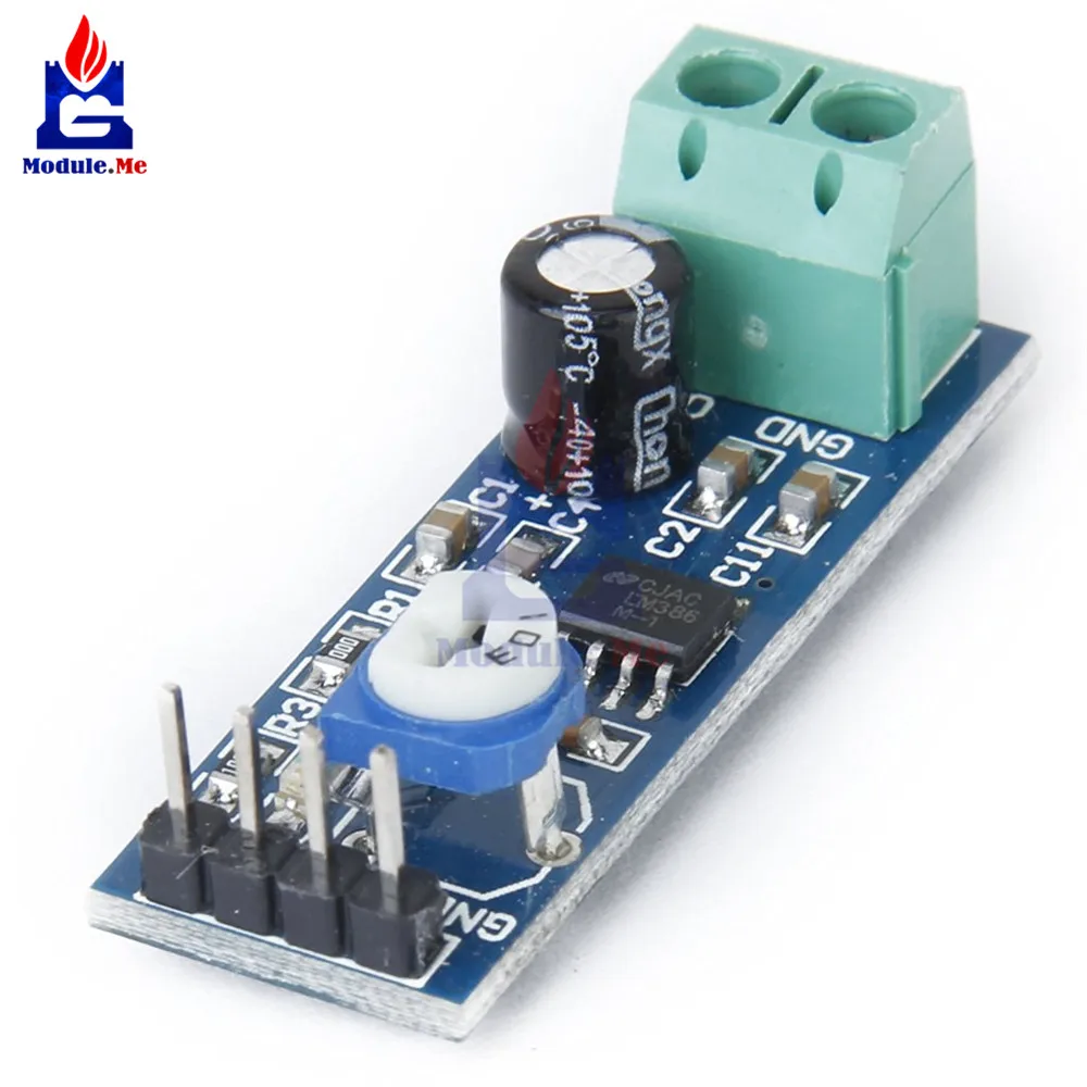 200 Times Gain LM386 Audio Amplifier Module 10K Adjustable Resistance Board 200 Multiplier Speaker Wire Holder 5V-12V
200 Times Gain LM386 Audio Amplifier Module 10K Adjustable Resistance Board 200 Multiplier Speaker Wire Holder 5V-12V