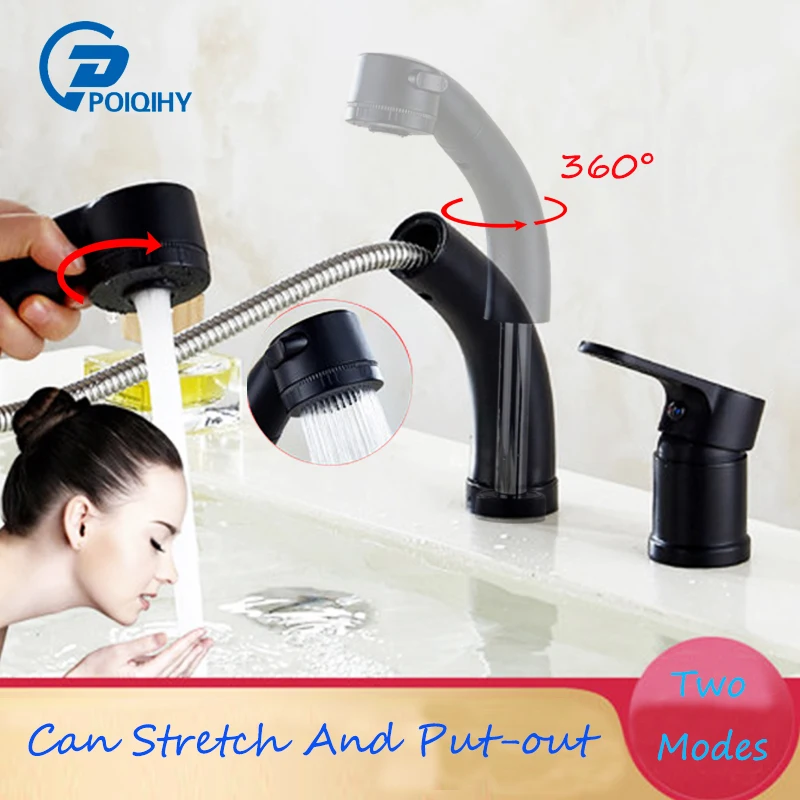 POIQIHY Black Put-out 360 Degree Rotation Kitchen/Basin Sink Faucet Single Handle Dual Hole Hot and Cold Water Mixer Can Stretch
POIQIHY Black Put-out 360 Degree Rotation Kitchen/Basin Sink Faucet Single Handle Dual Hole Hot and Cold Water Mixer Can Stretch