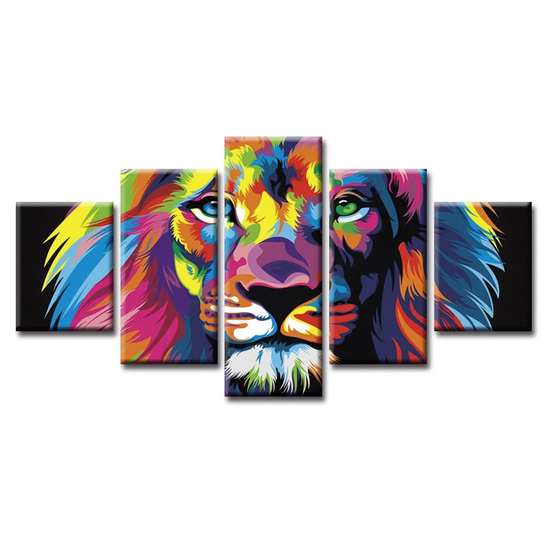 Top Wall Deocr Canvas Painting 5 Pcs Abstract colored leopard Printed Oil Pictures Beauty In Home Living Room No Frame or framed
Top Wall Deocr Canvas Painting 5 Pcs Abstract colored leopard Printed Oil Pictures Beauty In Home Living Room No Frame or framed