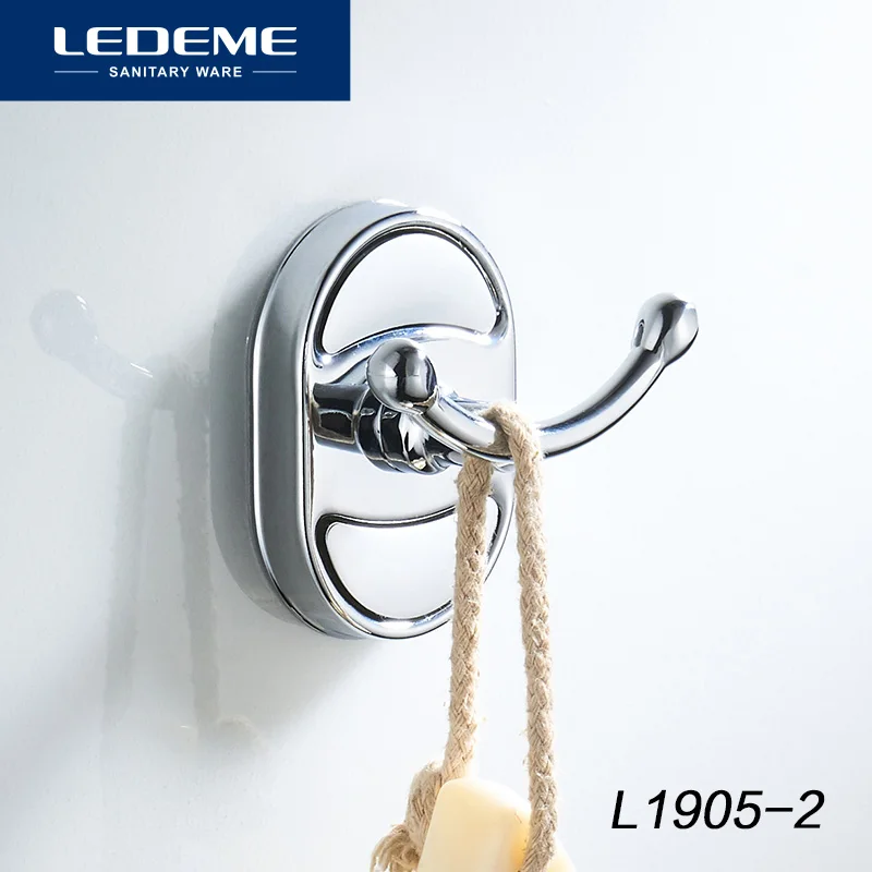 LEDEME Robe Hook Clothes Hook with Chrome Stainless steel Construction Finish Bathroom hook Bathroom Accessories L1905-2
LEDEME Robe Hook Clothes Hook with Chrome Stainless steel Construction Finish Bathroom hook Bathroom Accessories L1905-2
