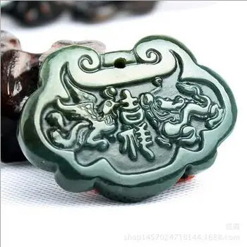 Love witness of sculpture and the name of the men and women lovers style dark green dragon and phoenix pendant
Love witness of sculpture and the name of the men and women lovers style dark green dragon and phoenix pendant
