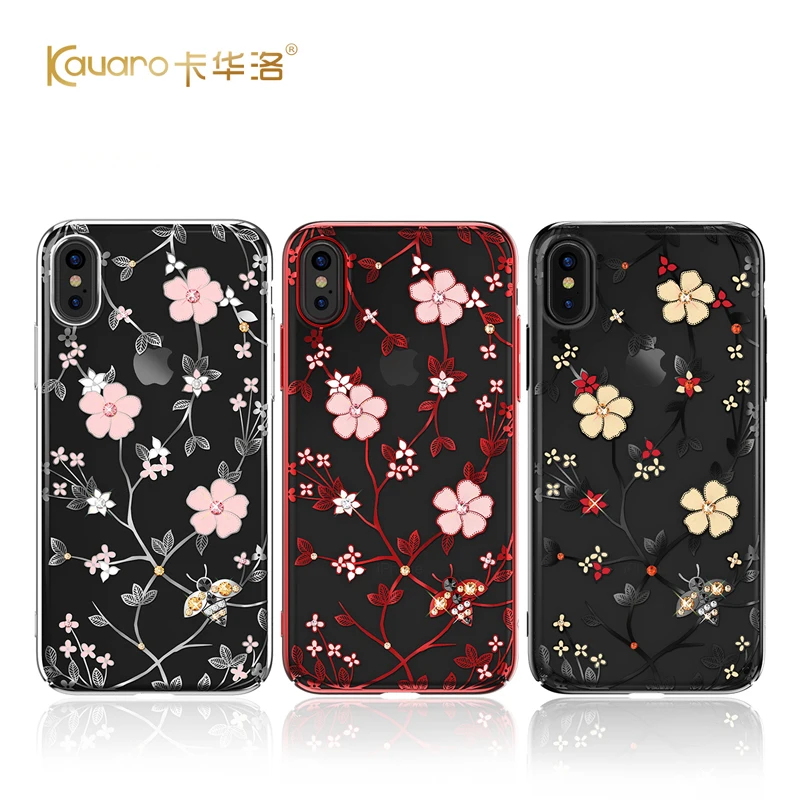 Kingxbar KAVARO Алмазный чехол для iPhone 8 7 Funda цветок Кристаллы Стразы задняя крышка 7/ Plus