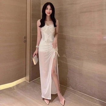 DressBird Women Summer Bodycon Party Dress Vestidos Sexy Beading Spaghetti Strapless Elegant White Lace Maxi Club Runway Dress
DressBird Women Summer Bodycon Party Dress Vestidos Sexy Beading Spaghetti Strapless Elegant White Lace Maxi Club Runway Dress