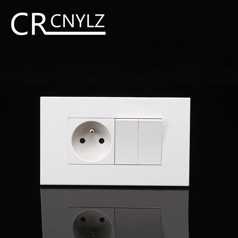 French Standard Household wall socket with switch 2Gang 1Way Switch Socket 250v 16A
French Standard Household wall socket with switch 2Gang 1Way Switch Socket 250v 16A
