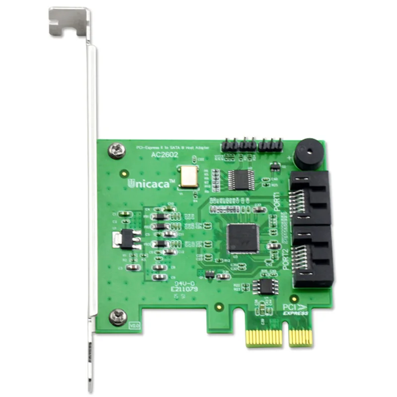 UNICACA AS2602 PCIE To SATA 3.0 6GB/S HDD RAID Controller Card HDD Expansion Card, Raid0,1,5,10,JBOD, Sata Controller Raid
UNICACA AS2602 PCIE To SATA 3.0 6GB/S HDD RAID Controller Card HDD Expansion Card, Raid0,1,5,10,JBOD, Sata Controller Raid