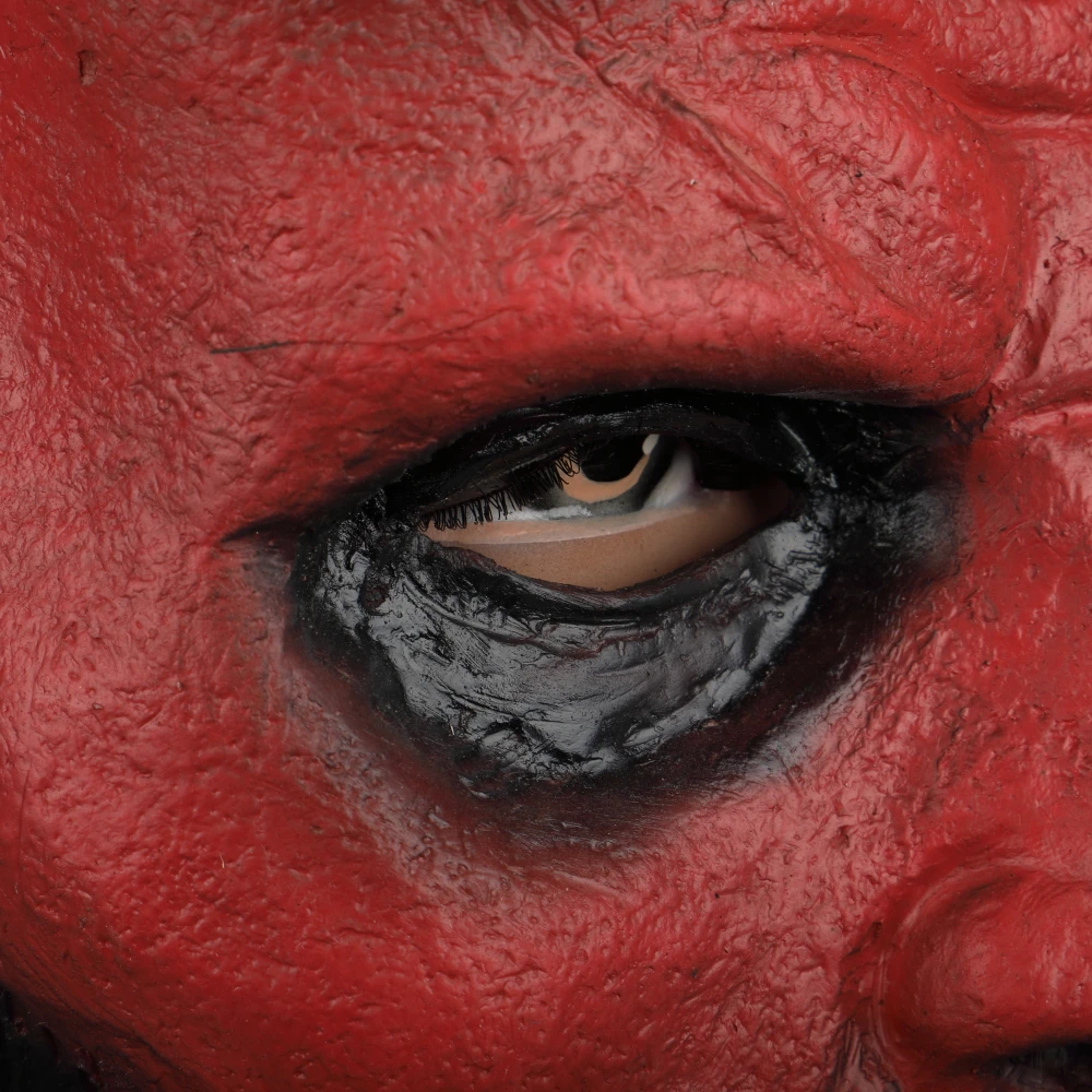 Hellboy Mask Latex Masquerade Carnival Costume Masks Hood Cosplay Mask Halloween Party Prop (11)