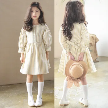 Brand Girl Dress Three Quarter Stripe Bohemian Retro Collar Bow Knot Baby Dress Kids Spring Dress Toddler Cotton Clothes,#3760
Brand Girl Dress Three Quarter Stripe Bohemian Retro Collar Bow Knot Baby Dress Kids Spring Dress Toddler Cotton Clothes,#3760