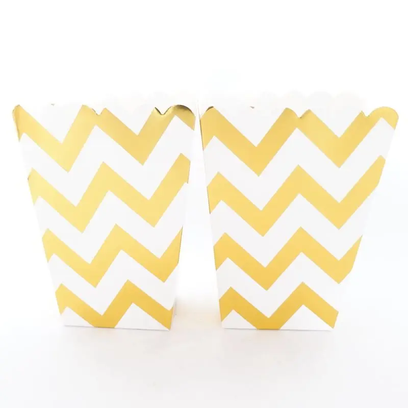 6pcs/lot Popcorn Box Foil Wave Stripes dot Gold Gift Box Party Favour Wedding Pop corn kid party decoration bags loot
6pcs/lot Popcorn Box Foil Wave Stripes dot Gold Gift Box Party Favour Wedding Pop corn kid party decoration bags loot