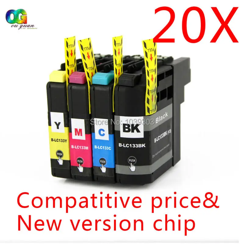 20 PK ink cartridge for brother LC131 LC133 LC135 DCP-J172W/J152W/J552DW MFC-J245/J470DW/J650DW/J870DW J4410DW/J4510DW/J4610DW
20 PK ink cartridge for brother LC131 LC133 LC135 DCP-J172W/J152W/J552DW MFC-J245/J470DW/J650DW/J870DW J4410DW/J4510DW/J4610DW