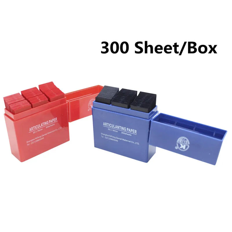300 Sheet/Box Dental Articulating Paper Strips Red/Blue Dental Lab Tool Oral Care Teeth Whitening Dentist Material 55*18mm
300 Sheet/Box Dental Articulating Paper Strips Red/Blue Dental Lab Tool Oral Care Teeth Whitening Dentist Material 55*18mm