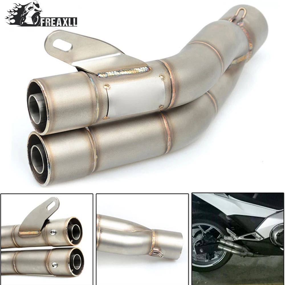 36-51MM Universal Motorcycle Double Exhaust Muffler Pipe For Kawasaki ninja650 300 ABSZ 1000 2010 ER-6n 6F YAMAHA MT 09 2017
36-51MM Universal Motorcycle Double Exhaust Muffler Pipe For Kawasaki ninja650 300 ABSZ 1000 2010 ER-6n 6F YAMAHA MT 09 2017