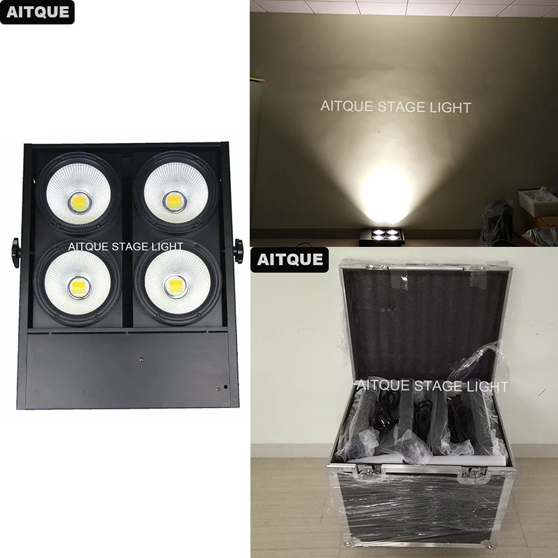 (4lot/CASE)Led audience light 4 pcs led cob blinder warm white stage led cob light 4x100w audience light flight case
(4lot/CASE)Led audience light 4 pcs led cob blinder warm white stage led cob light 4x100w audience light flight case