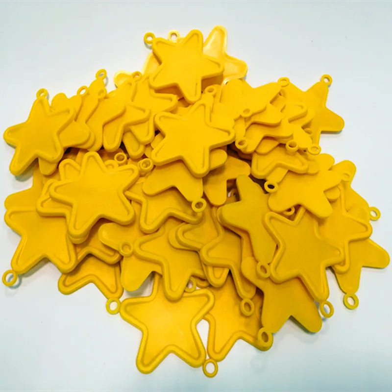 50pcs STAR SHAPE PLASTIC BALLONS WEIGHTS for helium foil balloons pastel yellow color
50pcs STAR SHAPE PLASTIC BALLONS WEIGHTS for helium foil balloons pastel yellow color