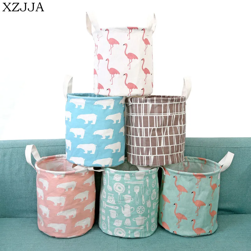 XZJJA Cute Flamingo Cotton Linen Sundries Toys Storage Baskets Folding Dresser Desktop Makeup Organizer Cosmetics Container
XZJJA Cute Flamingo Cotton Linen Sundries Toys Storage Baskets Folding Dresser Desktop Makeup Organizer Cosmetics Container