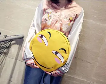 10pcs DHL Women Girl Cute Backpack anime Funny Smile Face Schoolbag Round Designer Bag Bookbag Cartoon Large Canvas shouder bag
10pcs DHL Women Girl Cute Backpack anime Funny Smile Face Schoolbag Round Designer Bag Bookbag Cartoon Large Canvas shouder bag