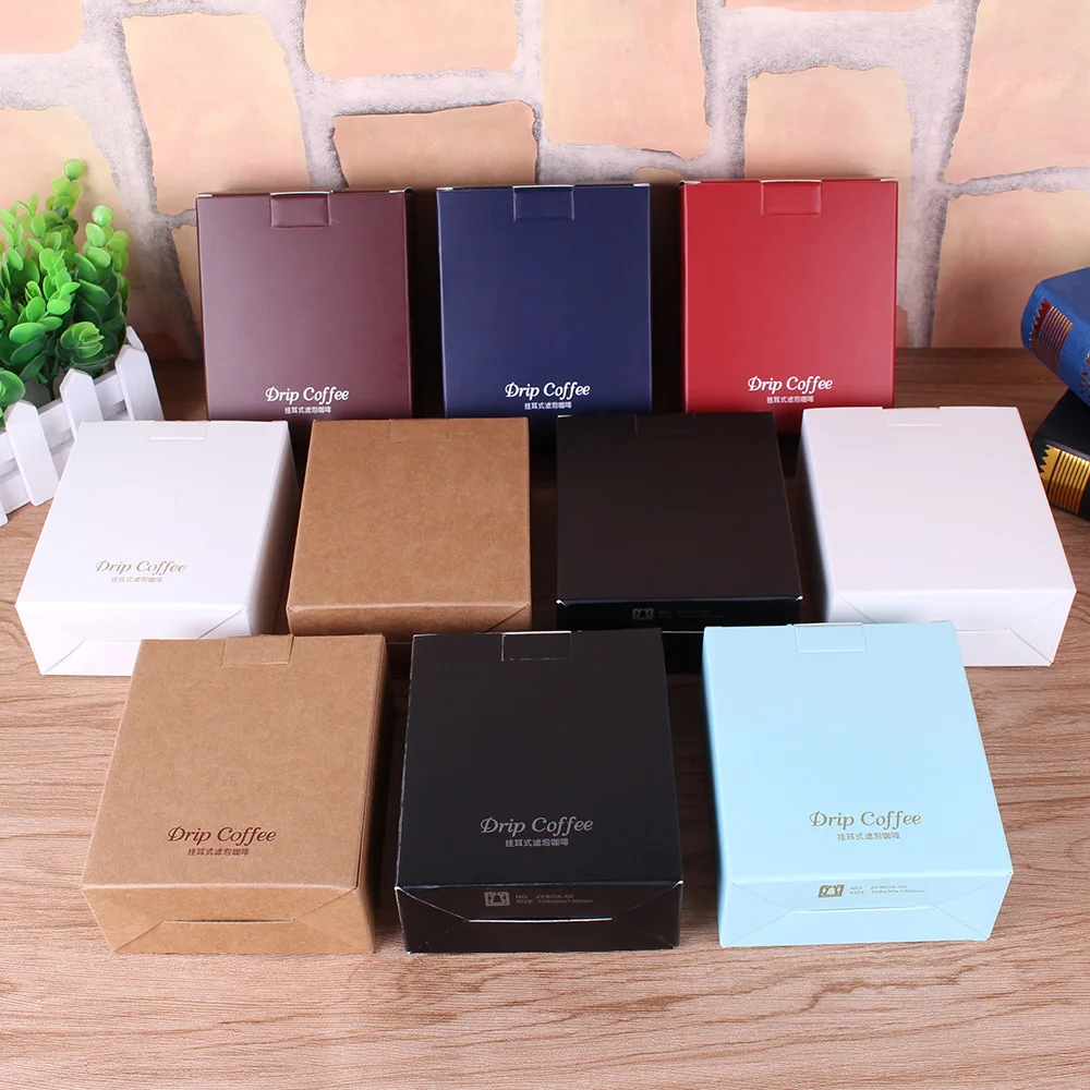 50 pieces paperboard box for packing drip coffee paper filters coffee bean packaging bag Kraft paper boxes
50 pieces paperboard box for packing drip coffee paper filters coffee bean packaging bag Kraft paper boxes