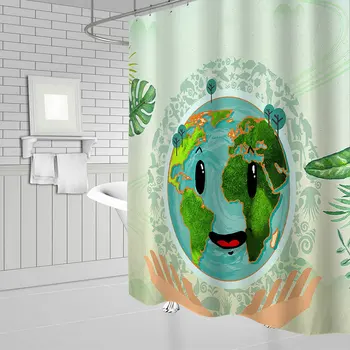 Fashion Novel Protection of The Earth's Ecological Environment Pattern Hanging Shower Curtain Waterproof Mildew Polyester Fabric
Fashion Novel Protection of The Earth's Ecological Environment Pattern Hanging Shower Curtain Waterproof Mildew Polyester Fabric