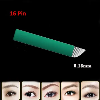16 Pin 0.18mm Sharp Eyebrow Tatoo Blade Microblading Needles for 3D Embroidery Manual Tattoo Pen Machine 50PCS/Pack
16 Pin 0.18mm Sharp Eyebrow Tatoo Blade Microblading Needles for 3D Embroidery Manual Tattoo Pen Machine 50PCS/Pack