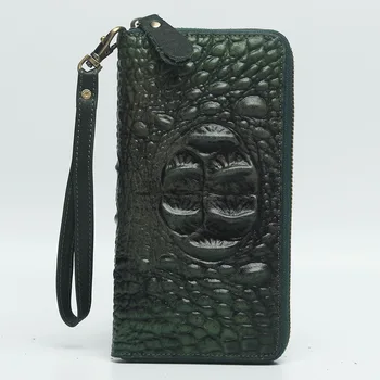 Crazy Horse Skin Women's Purse Pressure Crocodile Pattern Hand Bag 8card Position with Wrist Strap Wallets Support Drop Shipping
Crazy Horse Skin Women's Purse Pressure Crocodile Pattern Hand Bag 8card Position with Wrist Strap Wallets Support Drop Shipping