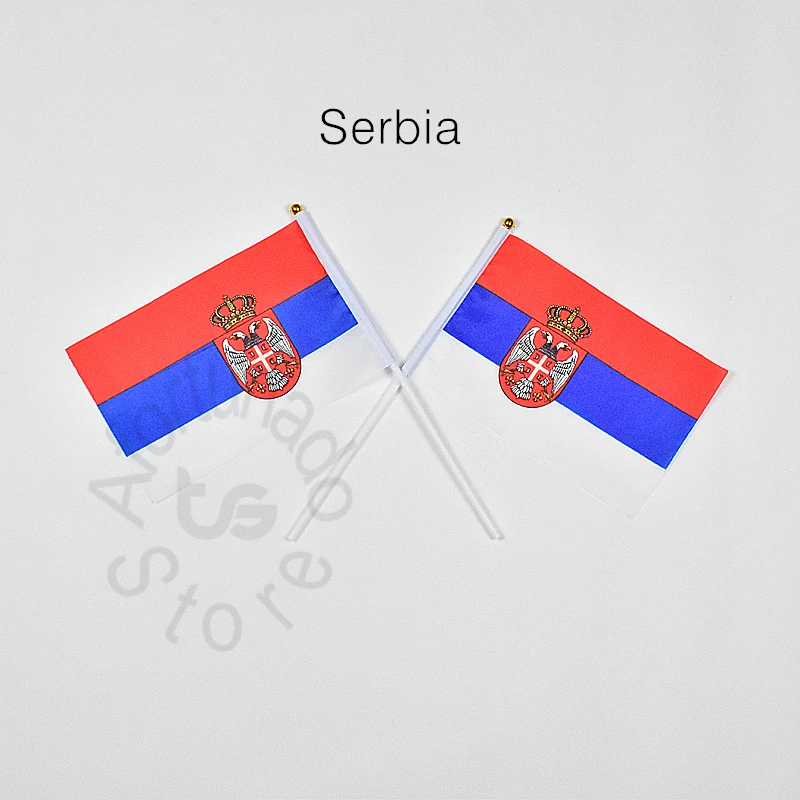 Serbia 14*21cm 10pieces banner free shipping Hand waving Flag Serbia National Flag for meet,Parade,party.Hanging,decoration
Serbia 14*21cm 10pieces banner free shipping Hand waving Flag Serbia National Flag for meet,Parade,party.Hanging,decoration