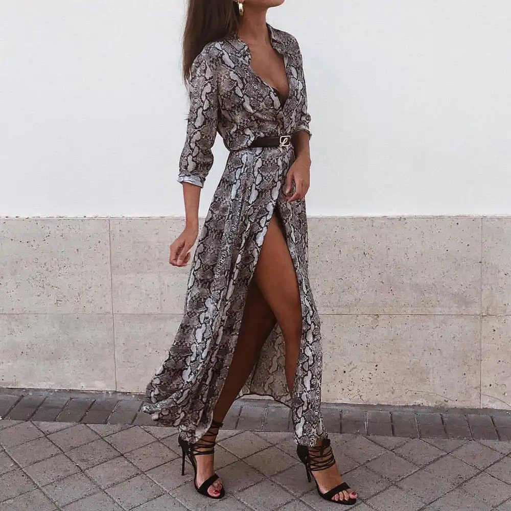 maxi dress snake print