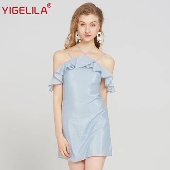 YIGELILA Latest Summer Women Solid Halter Dress Fashion Sexy Spaghetti Strap Off Shoulder Sheath Backless Mini Dress 63337
YIGELILA Latest Summer Women Solid Halter Dress Fashion Sexy Spaghetti Strap Off Shoulder Sheath Backless Mini Dress 63337