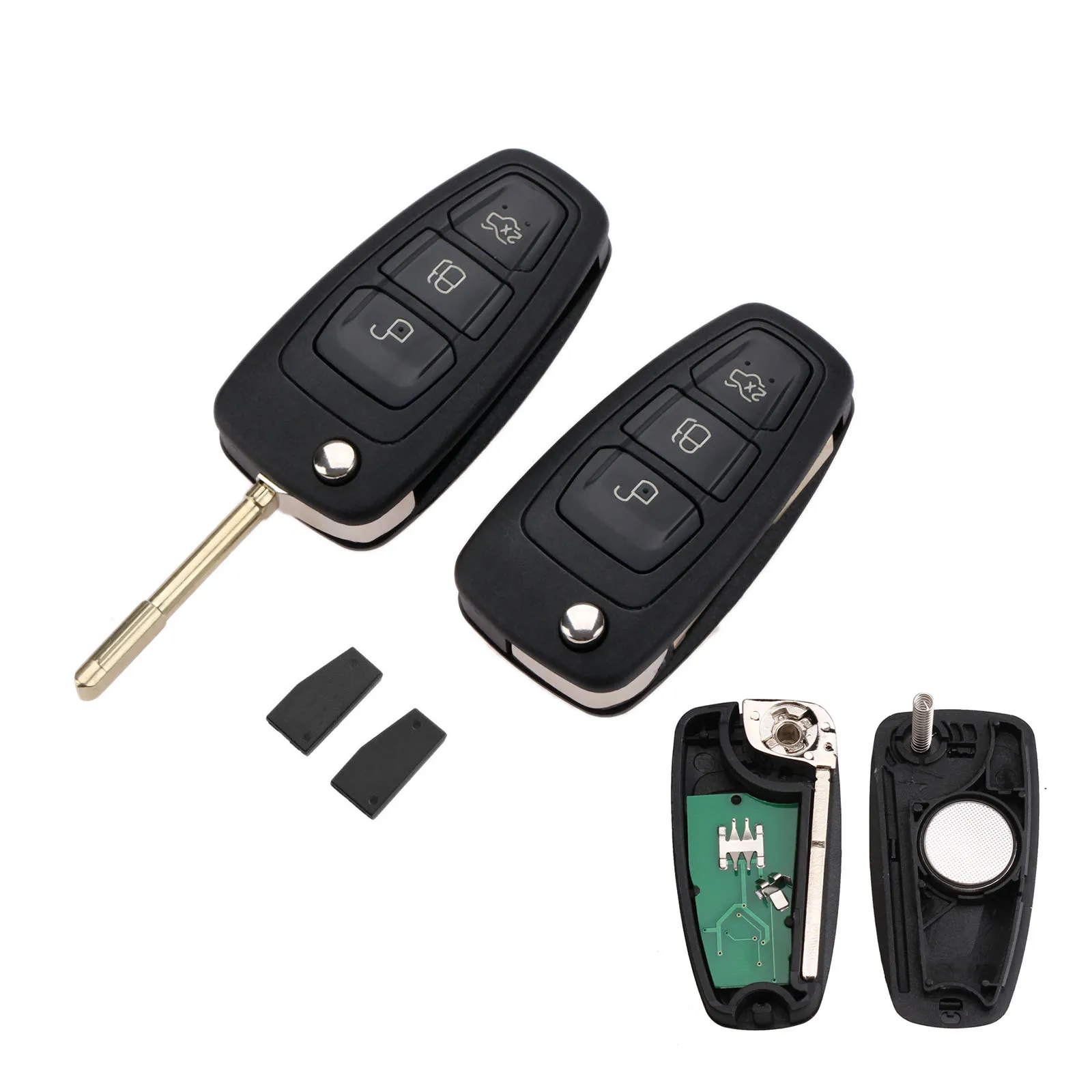 Yetaha 2pcs Remote Key Fob With Chip 4D60 For Ford Focus Mk1 Mondeo Transit Connect FO21 Uncut Blade 433Mhz Car Remtekey
Yetaha 2pcs Remote Key Fob With Chip 4D60 For Ford Focus Mk1 Mondeo Transit Connect FO21 Uncut Blade 433Mhz Car Remtekey
