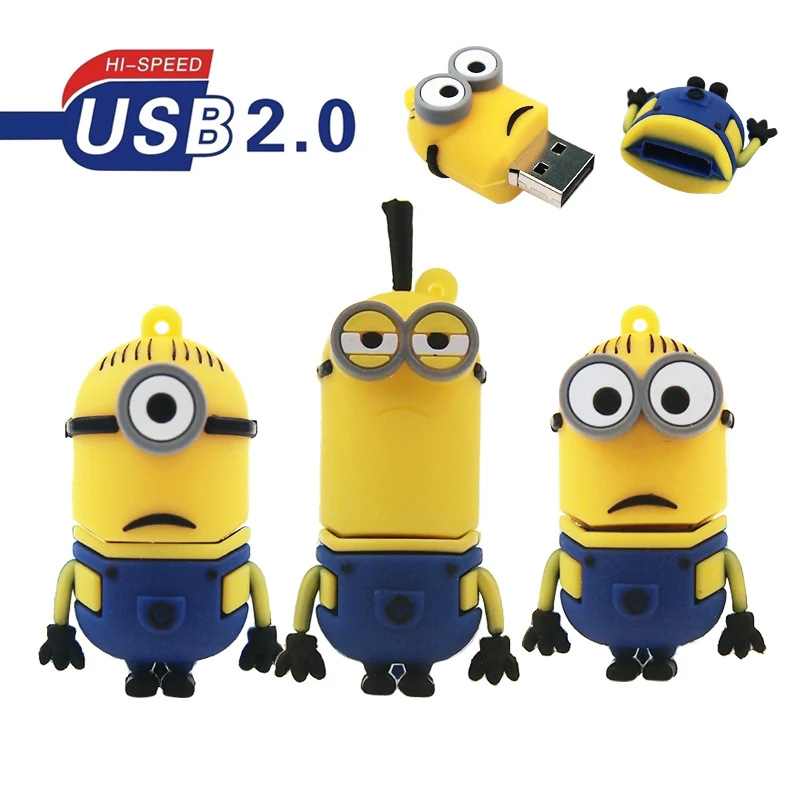 Popular Cartoon Pendrive Cle USB Flash Drive Yellow Minions Memory Stick 32GB 64GB 128MB Bulk Gifts U Disk Gadget Real Capacity
Popular Cartoon Pendrive Cle USB Flash Drive Yellow Minions Memory Stick 32GB 64GB 128MB Bulk Gifts U Disk Gadget Real Capacity
