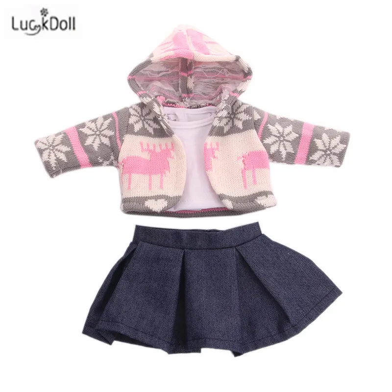 LUCKDOLL High Quality Fashion Summer New Sweater Three-Piece Suit for 18" American Doll or 43cm Doll Toy Accessories
LUCKDOLL High Quality Fashion Summer New Sweater Three-Piece Suit for 18" American Doll or 43cm Doll Toy Accessories