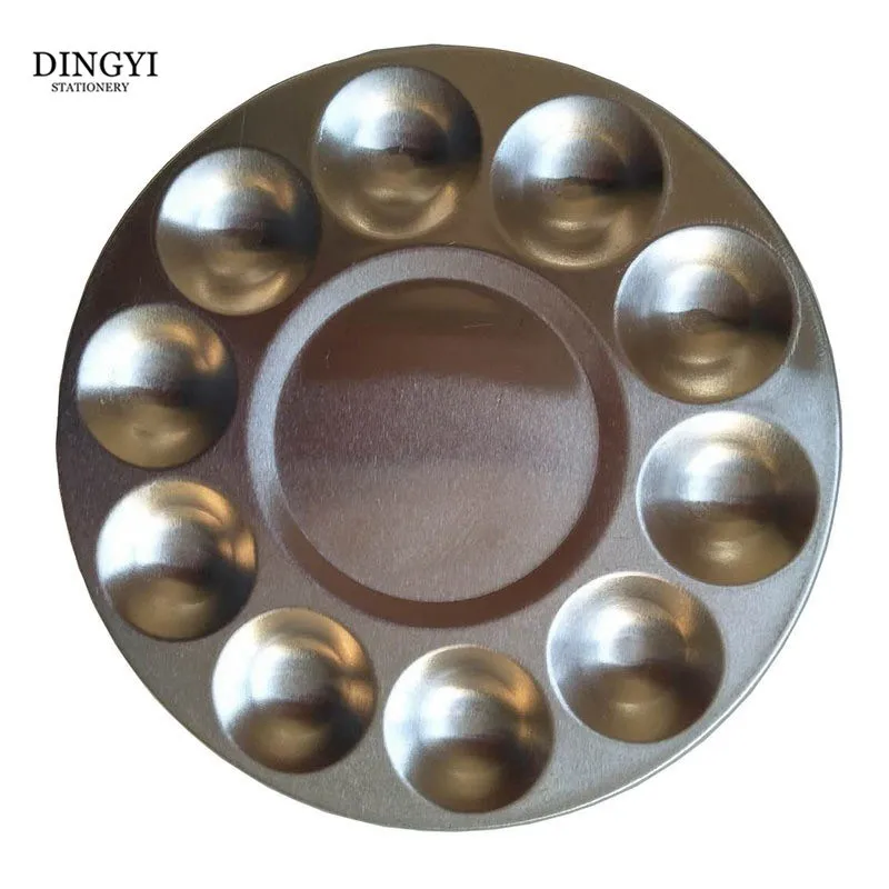 10 Holes Aluminum Paint Palette Plate Round Watercolor Paleta Oil Paint Color Palette Acuarelas Painting Tray Art Supplies
10 Holes Aluminum Paint Palette Plate Round Watercolor Paleta Oil Paint Color Palette Acuarelas Painting Tray Art Supplies