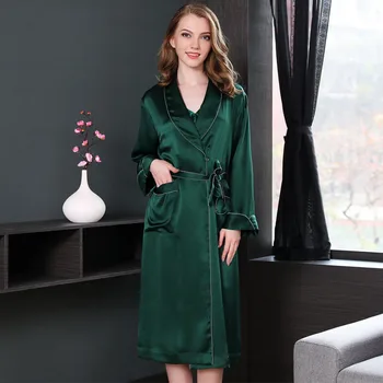 CEARPION Women Bath Robe Gown Sleepwear Silk Natural Kimono Bathrobe Night Dress Femme Casual Spring Home Wear Sleepgown
CEARPION Women Bath Robe Gown Sleepwear Silk Natural Kimono Bathrobe Night Dress Femme Casual Spring Home Wear Sleepgown