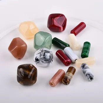 Diy accessories imitation turquoise jade resin cylindrical irregular geometric shaped earrings material
Diy accessories imitation turquoise jade resin cylindrical irregular geometric shaped earrings material