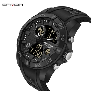 SANDA Watch Mens Dual Display Quartz Sports Watches Top Brand Luxury LED Digital Military Wrist Watch for Men relogio masculino
SANDA Watch Mens Dual Display Quartz Sports Watches Top Brand Luxury LED Digital Military Wrist Watch for Men relogio masculino