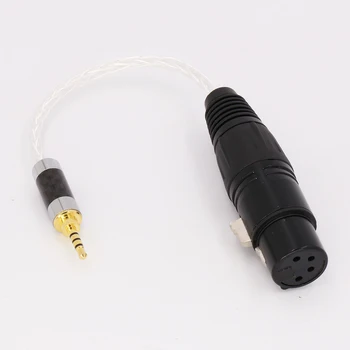 

2.5mm Headphone to 4 Pin XLR Female Aux Cable TRRS Audio Jack Pole 7N OCC Copper Silver plated Adapter Cable