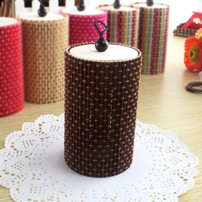Cylinder Jewelry Bamboo Wooden Storage Organizer Box Wedding Favor Case Toothpick Box Home Storage Box
Cylinder Jewelry Bamboo Wooden Storage Organizer Box Wedding Favor Case Toothpick Box Home Storage Box