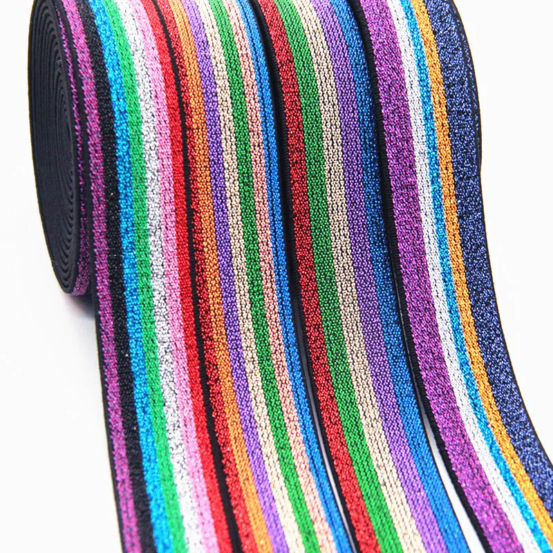 Elastic Band 2.5CM Colourful Glitter Rubber Bands Wide 25mm for Headband Durable Pants Skirt Belt Sewing Clothing Accessories 1M
Elastic Band 2.5CM Colourful Glitter Rubber Bands Wide 25mm for Headband Durable Pants Skirt Belt Sewing Clothing Accessories 1M