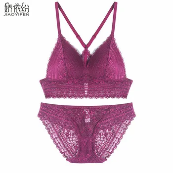 Europe High Quality Sexy Lace Women Underwear Thin Cup Bra Set Wire Free Front Closure Back Triangle Cup Women Intimates Sets
Europe High Quality Sexy Lace Women Underwear Thin Cup Bra Set Wire Free Front Closure Back Triangle Cup Women Intimates Sets
