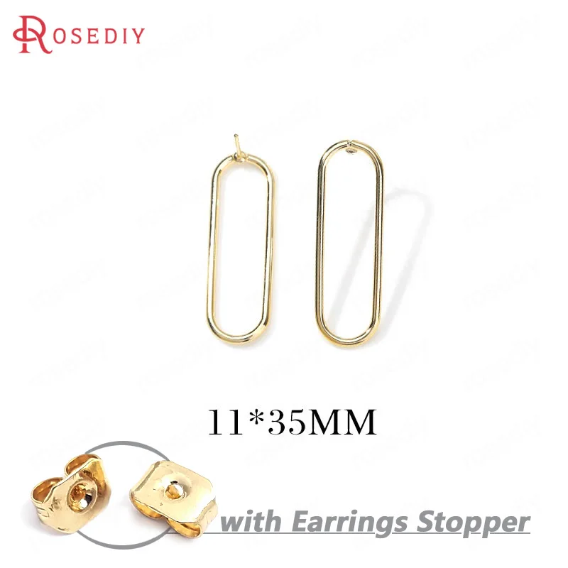 (34704)6PCS 11*35MM 24K Gold Color Brass Long Oval Shape Stud Earrings Pins High Quality Diy Jewelry Findings Accessories
(34704)6PCS 11*35MM 24K Gold Color Brass Long Oval Shape Stud Earrings Pins High Quality Diy Jewelry Findings Accessories