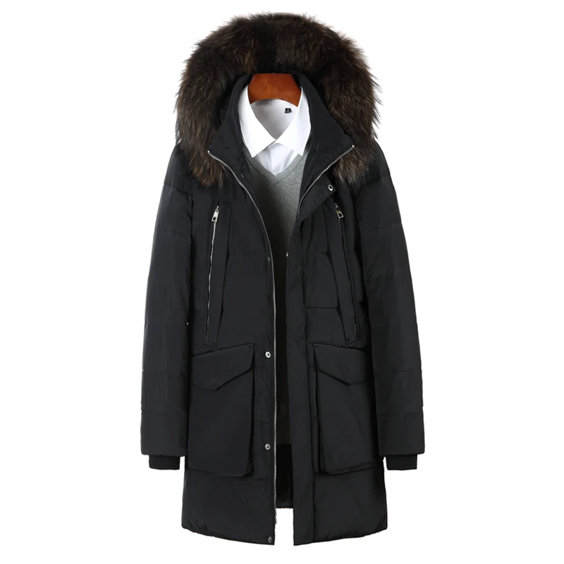 New Thick Down Jacket Men 90% White Duck Winter Outwear Coat Fur Collar Hooded Down Parka Thicken Coats Jackets For -40 Degrees 
New Thick Down Jacket Men 90% White Duck Winter Outwear Coat Fur Collar Hooded Down Parka Thicken Coats Jackets For -40 Degrees