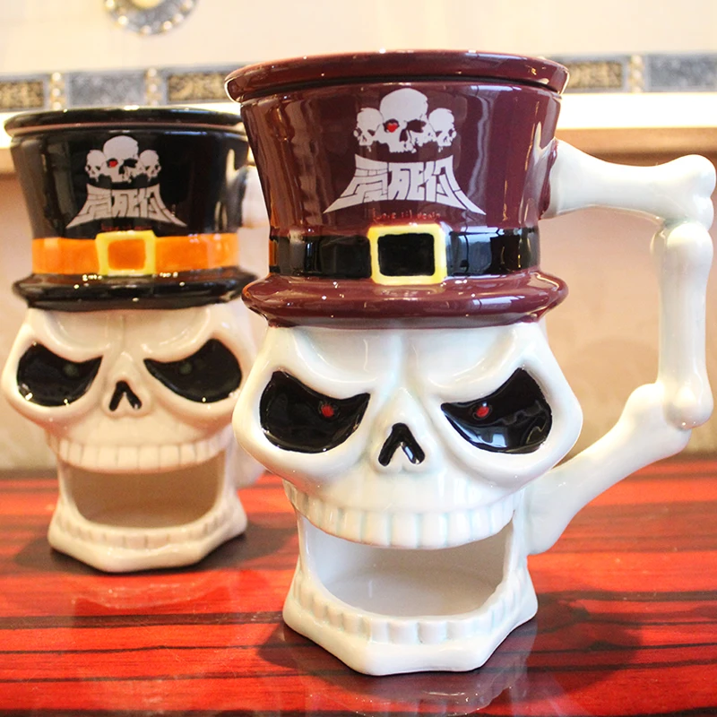 450ml Big Pirate skull shape Ceramic Coffee mug Creative Ceramic Porcelain Coffee Cup for Friend Gift
450ml Big Pirate skull shape Ceramic Coffee mug Creative Ceramic Porcelain Coffee Cup for Friend Gift