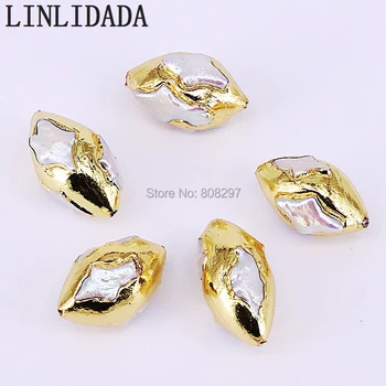 10Pcs Fashion High Quality Gold Electroplated White Pearl Olive Connector Spacer Beads
10Pcs Fashion High Quality Gold Electroplated White Pearl Olive Connector Spacer Beads
