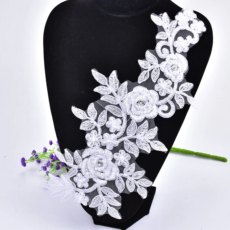 2pcs White Beaded Lace Bridal Applique Flower Sequin Fabric Wedding Dress Decoration Diy Foe Garment Accessories Sew On Clothes
2pcs White Beaded Lace Bridal Applique Flower Sequin Fabric Wedding Dress Decoration Diy Foe Garment Accessories Sew On Clothes
