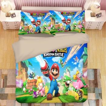 3D Bedding Set Mario Print Duvet Cover Set Lifelike Bedclothes with Pillowcase cartoon Bed Set kids quilt cover Home Textiles
3D Bedding Set Mario Print Duvet Cover Set Lifelike Bedclothes with Pillowcase cartoon Bed Set kids quilt cover Home Textiles