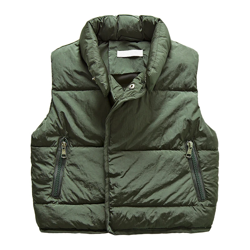 Children Winter Stand-up Thickened Cotton Vest 2018 New Children's Solid Color Double-breasted Warm Boys Girls Warm Clothing 
Children Winter Stand-up Thickened Cotton Vest 2018 New Children's Solid Color Double-breasted Warm Boys Girls Warm Clothing