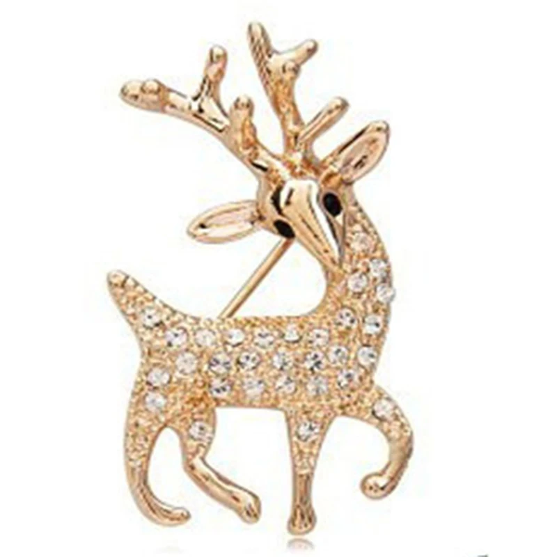 Gold color Tone Shining Rhinestone Exquisite Sika Deer Brooch Jewelry Drop Shipping
Gold color Tone Shining Rhinestone Exquisite Sika Deer Brooch Jewelry Drop Shipping