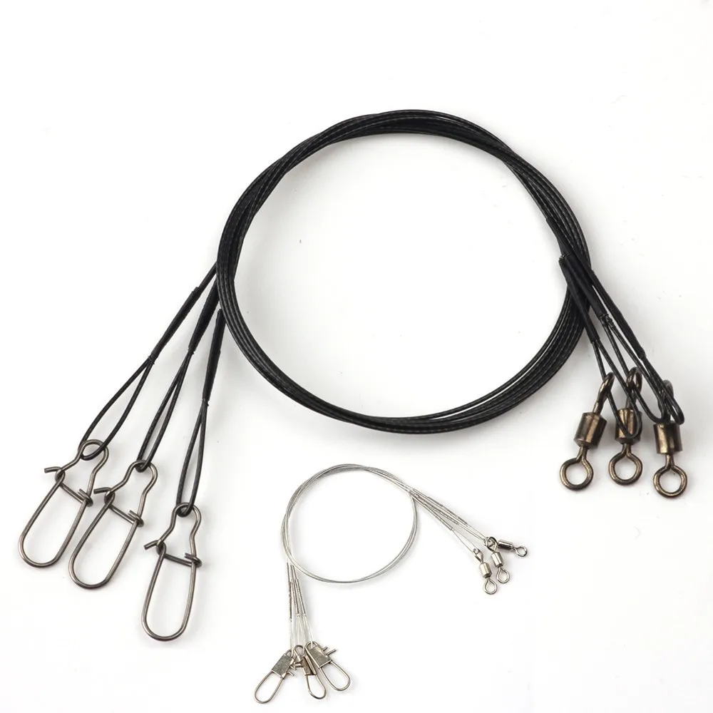 3pcs/lot Steel Fishing Lure Trace Rope Wire Leader With Swivel Fishing Accessory Leadcore Leash Fishing Line Swivel Snap leader
3pcs/lot Steel Fishing Lure Trace Rope Wire Leader With Swivel Fishing Accessory Leadcore Leash Fishing Line Swivel Snap leader