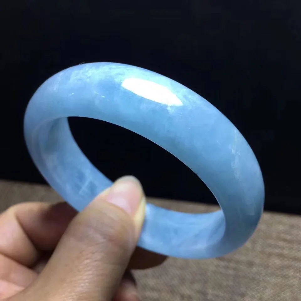 59mm Natural Aquamarine Bangle Clear Blue Stone For Women Female Anniversary Love Gift Fashion Bangles Jewelry Drop Shipping
59mm Natural Aquamarine Bangle Clear Blue Stone For Women Female Anniversary Love Gift Fashion Bangles Jewelry Drop Shipping