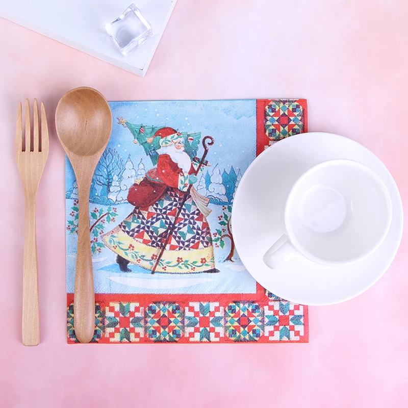 20pcs Santa Claus Printed Table Napkins India Table Napkin Cloth Western Dinner Mat Home Textile Christmas For Wedding Party
20pcs Santa Claus Printed Table Napkins India Table Napkin Cloth Western Dinner Mat Home Textile Christmas For Wedding Party