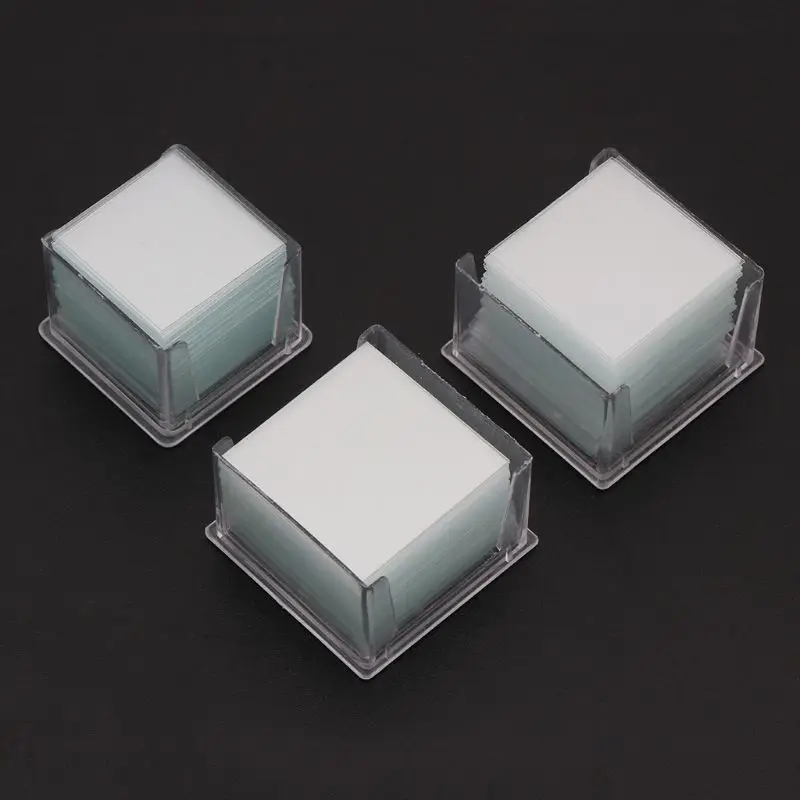 100 Pcs Transparent Square Glass Slides Coverslips Coverslides For Microscope Optical Instrument Microscope cover slip