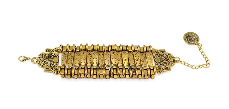Цыганский Богемский Браслет для монет золотого цвета винтажный цветок заявление